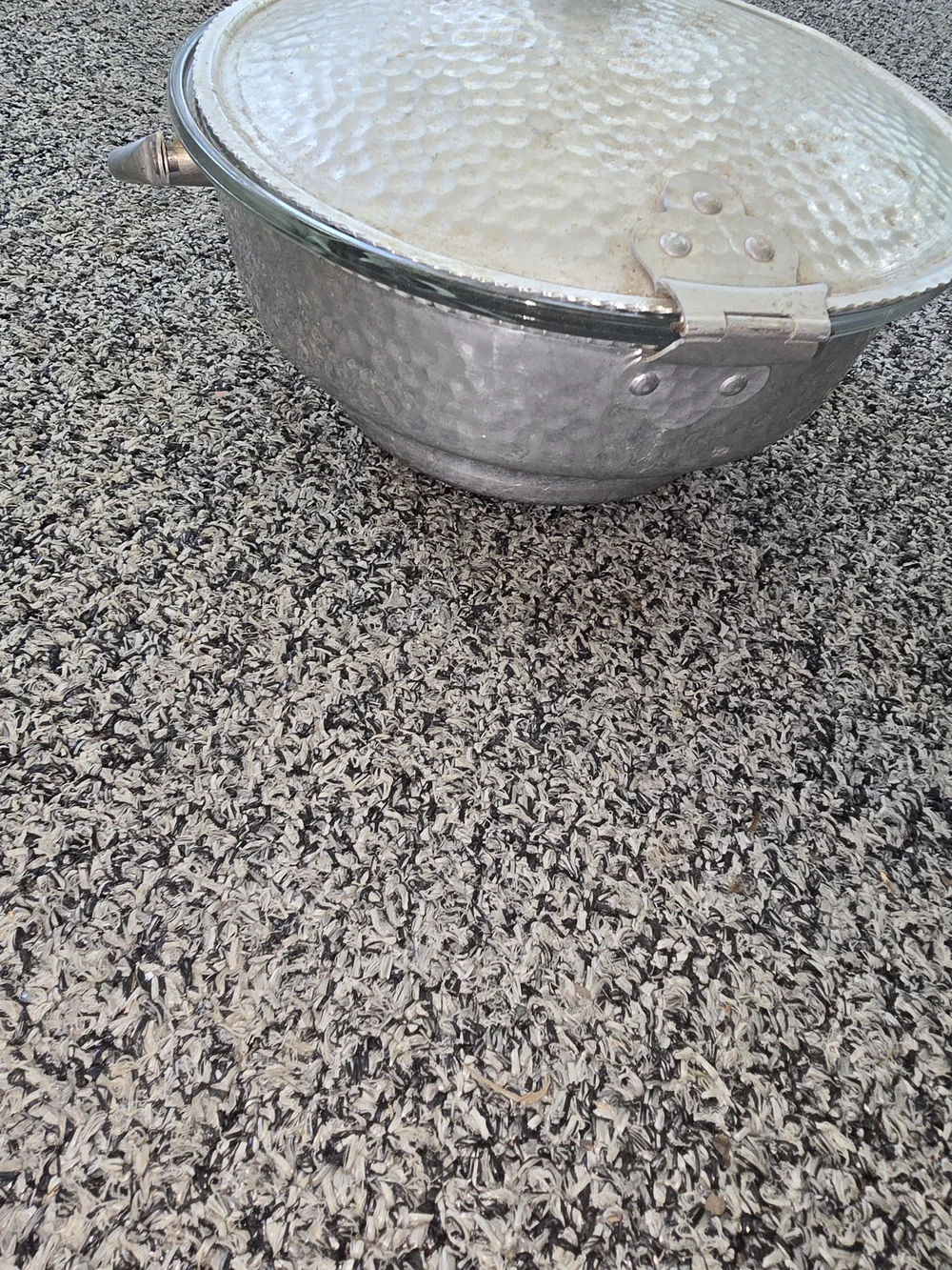Vintage Nasco Italian Hammered Chafing Dish